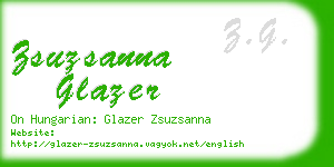 zsuzsanna glazer business card